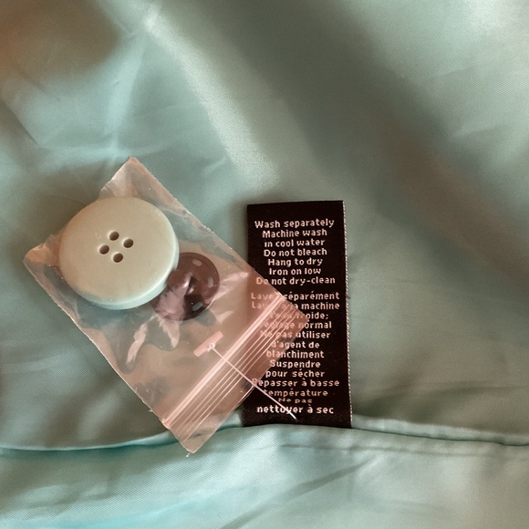 Jessica Light Aqua Stand Up Collar Jacket with Scarf Size 6 - Picture 11 of 16